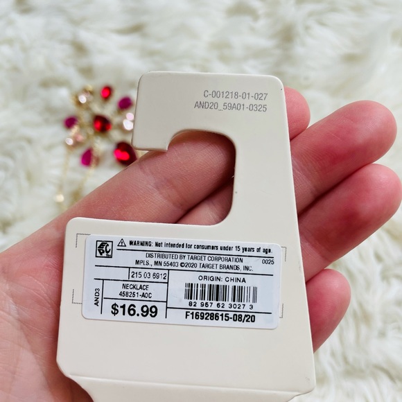 A New Day Pink Gemstone Statement Necklace NWT - Picture 4 of 4